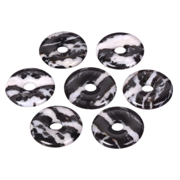 Zebra Jasper and Lucky Coin Pendant - Picture 5 of 5